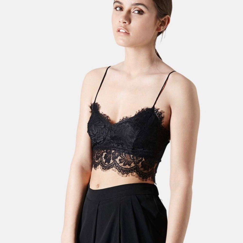 Topshop Lace Mesh Bralette